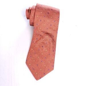 Stilê Silk Tie Geometric Pattern Rust Red Business Formal Dapper Core‎